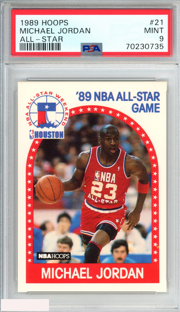 1989 HOOPS MICHAEL JORDAN #21 ALL-STAR CHICAGO BULLS HOF PSA 9 MINT