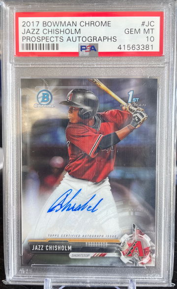 2017 Jazz Chisholm Bowman Chrome Auto PSA 10