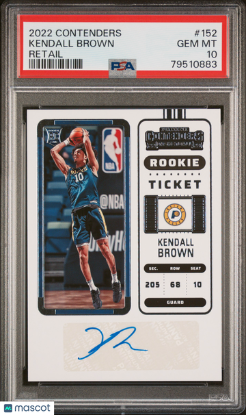 2022 Panini Contenders Kendall Brown #152 Retail PSA 10
