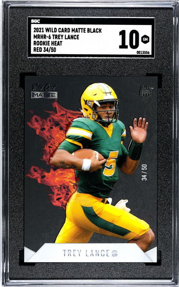2021 Wild Card Matte Black MRHR-6 Trey Lance Rookie Heat Red 34/50