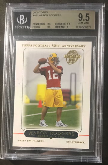 2005 Topps Aaron Rodgers BGS 9.5