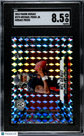 2024 Panini Mosaic Michael Penix JR. #274 Prizm SGC 8.5