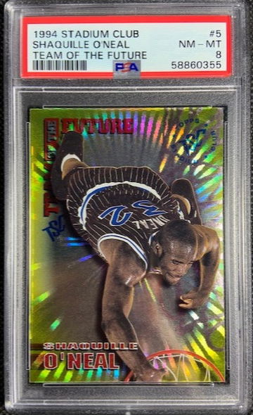 1994-95 Stadium Club Shaquille O'Neal Rising Stars #5 PSA 8 NM-MT Orlando Magic