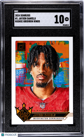 2024 Donruss Jayden Daniels #1 Rookie Gridiron Kings SGC 10