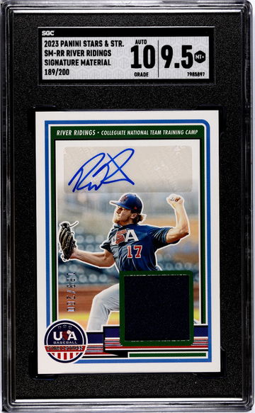 2023 Panini Stars & Str. Signature Material River Ridings #SM-RR /200 SGC 9.5 Auto 10