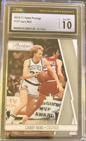 2010-11 Panini Prestige Basketball Larry Bird #137 - Graded CSG 10 Gem MT MINT.  New Label