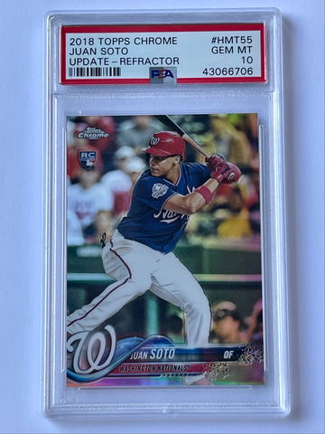 Juan Soto 2018 Topps Chrome Update Refractor #/250 PSA 10 