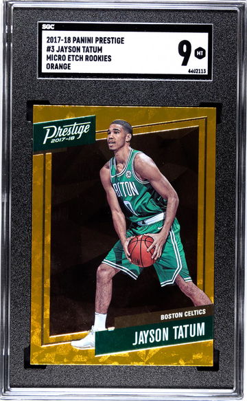 2017 Prestige #3 Jayson Tatum Micro Etch Rookies SGC 9