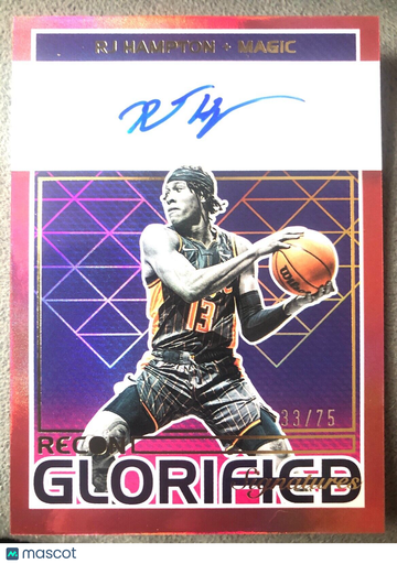 2021 Recon Glorified Signatures RJ HAMPTON Auto RED SP /75 Orlando Magic