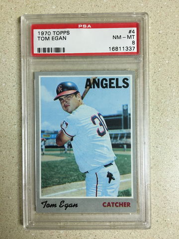 1970 Topps #4 Tom Egan PSA 8 NM-MT ANGELS 