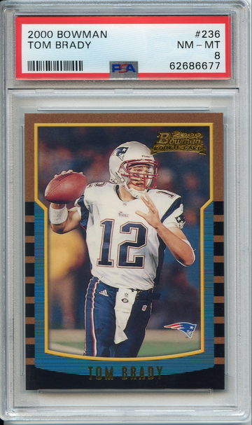 Tom Brady 2000 Bowman Rookie #236 PSA 8 (677) 