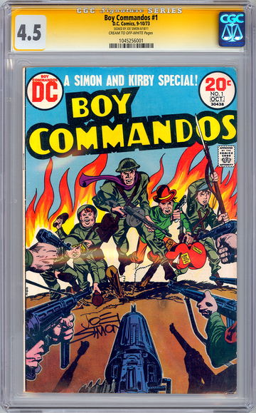 BOY COMMANDOS #1 CGC-SS *SIGNED JOE SIMON* JACK KIRBY JOE SIMON STORY & ART 1973
