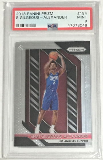 2018 Panini Prizm Shai Gilgeous-Alexander #184 PSA 9