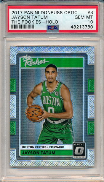 2017-18 Optic The Rookies Jayson Tatum Holo PSA 10
