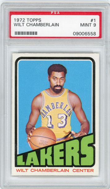 1972 Topps Basketball Wilt Chamberlain #1 - PSA 9