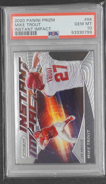 2020 Prizm Mike Trout Instant Impact PSA 10