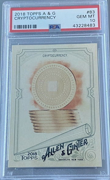 2018 Topps Allen Ginter CRYPTOCURRENCY BITCOIN PSA 10 GEM MINT #83 ROOKIE RC
