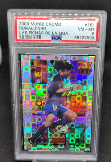 2003 Mundicromo Las Fichas De La Liga El Crack #161 Ronaldinho PSA 8
