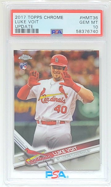 2017 TOPPS CHROME UPDATE LUKE VOIT SP RC #HMT36 PSA 10 YANKEES PADRES TARGET EXCLUSIVE