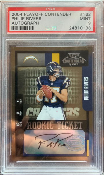 2004 Contenders Philip Rivers Rookie Ticket Auto /556 PSA 9 Mint