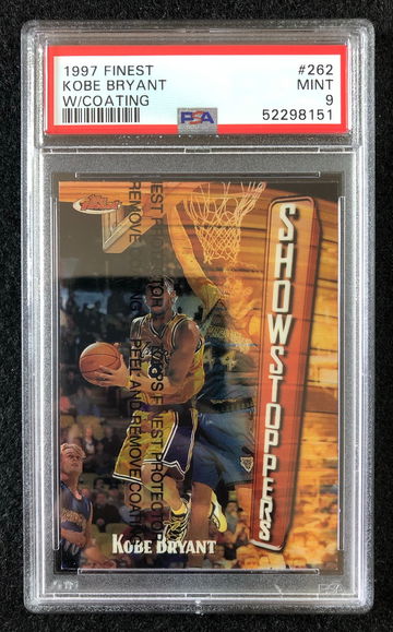 Kobe Bryant 1997-98 Topps Finest w/ Coating #262 MINT PSA 9