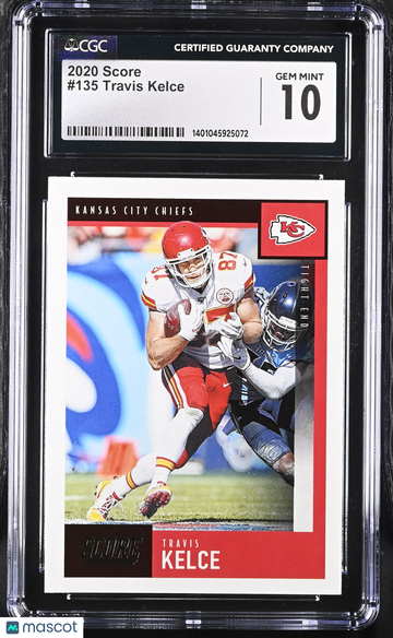 2020 Score Travis Kelce #135 CGC 10