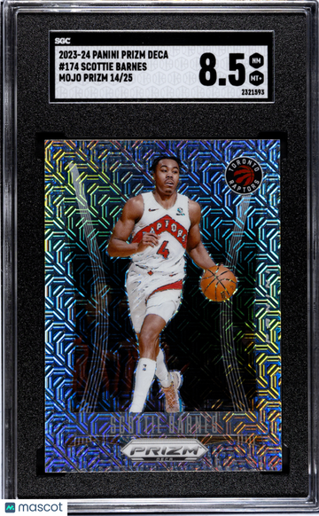 2023 Panini Prizm Deca Scottie Barnes #174 Mojo SGC 8.5