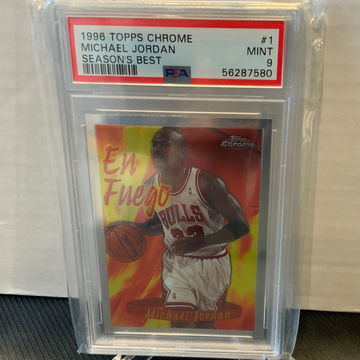 Michael Jordan 1996 Topps Chrome Season’s Best PSA 9