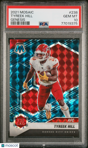 2021 Panini Mosaic Tyreek Hill #238 PSA 10