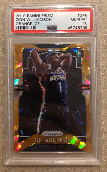 Zion Williamson Prizm orange Ice Psa 10