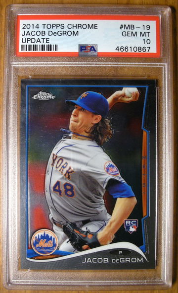 Jacob DeGrom 2014 Topps Chrome Update #19 PSA 10 RC Mets