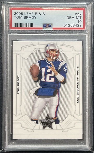 Tom Brady 2008 Leaf Rookies & Stars *low Pop* Base Set PSA 10 Gem