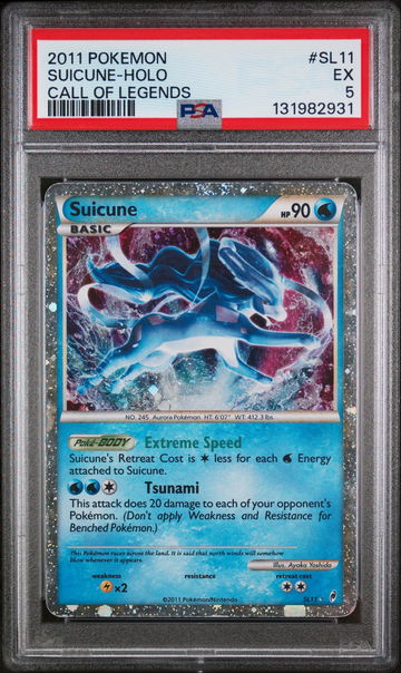 2011 Pokemon Call of Legends Shiny Suicune #SL11 PSA 5
