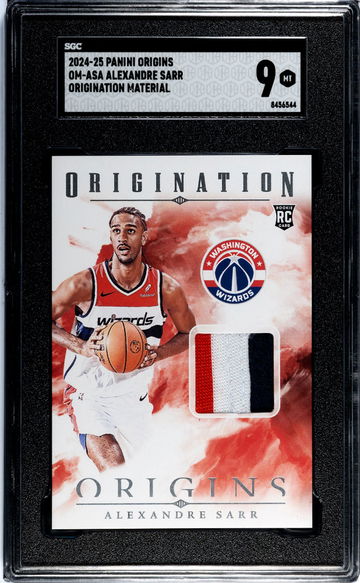 2024-25 Panini Origins #OM-ASA Alexandre Sarr Origination Mat. SGC 9