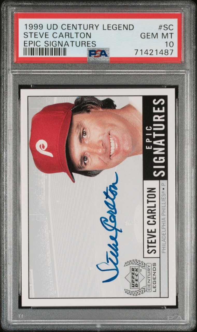 1999 Upper Deck Century Legends Epic Signatures Steve Carlton