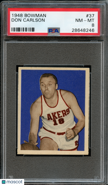 1948 Bowman Don Carlson #37 PSA 8