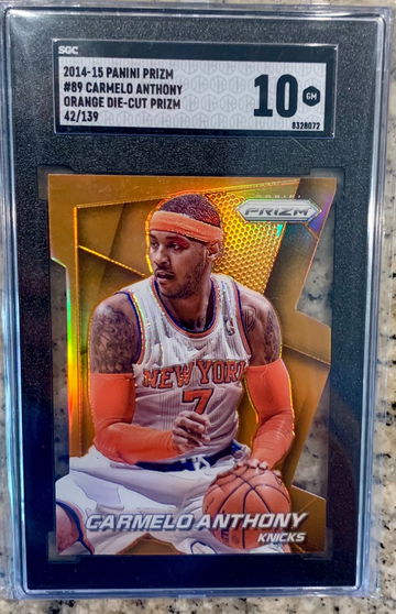 2014 Panini Prizm Carmelo Anthony Orange Die-Cut Prizm