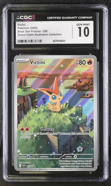 2025 Pokémon Scarlet & Violet Black Star Promo Victini #SVP208 Holo CGC 10
