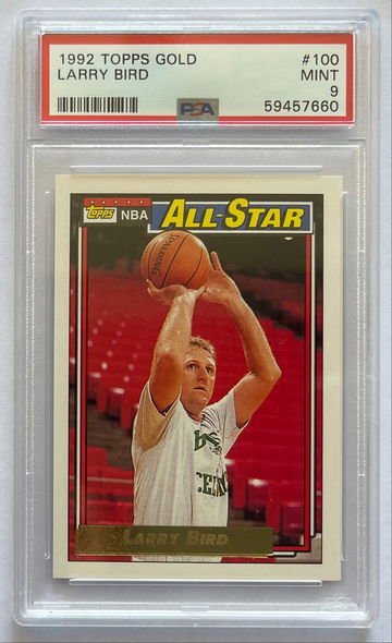 1992 Topps Gold Larry Bird Boston Celtics #100 PSA 9 Mint
