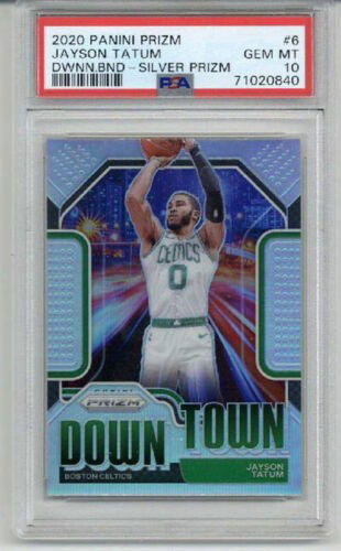 2020 PANINI PRIZM DOWNTOWN BOUND SILVER PRIZM JAYSON TATUM CELTICS PSA 10