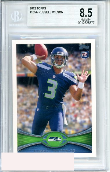 2012 TOPPS RUSSELL WILSON #165 SEATTLE SEAHAWKS ROOKIE RC BGS 8.5 NM MT