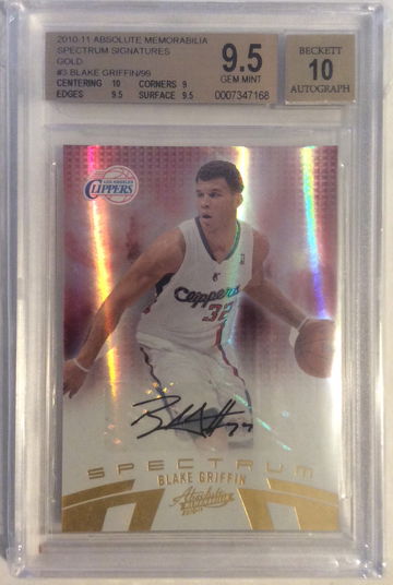 2010-11 Absolute Memorabilia Spectrum Signatures Gold /99 BGS 9.5 GEM MINT