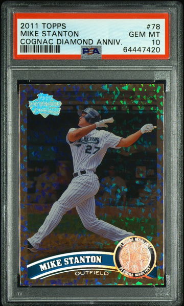 2011 Topps Mike Stanton Cognac Diamond Anniversary PSA 10