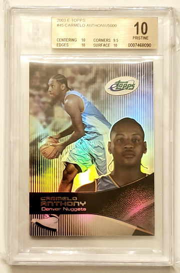 2003 E-TOPPS #45 CARMELO ANTHONY / 5000 BGS PRISTINE 10 ROOKIE BECKETT
