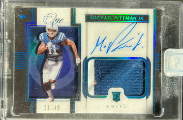 2020 Panini One Michael Pittman Jr. Blue Premium RPA Rookie Patch Auto /49 RC