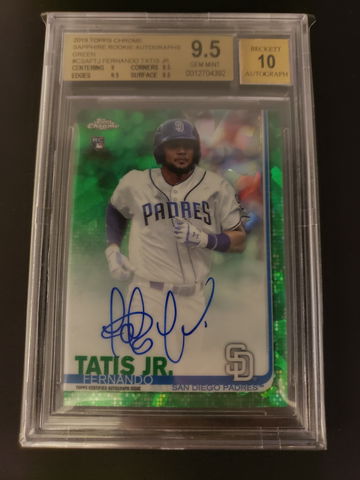 FERNANDO TATIS JR 2019 TOPPS SAPPHIRE AUTO 37/50 BGS 9.5 10