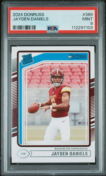 2024 Panini Donruss Rated Rookie Jayden Daniels #389 PSA 9