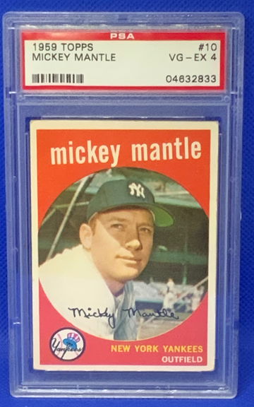 1959 Topps Mickey Mantle #10 PSA 4