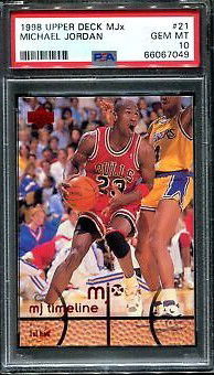 1998 Upper Deck UD MJx MJ Timeline 1st Half 21 Michael Jordan Chicago Bulls PSA 10 Gem Mint
