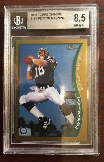 1998 Topps Chrome #165 Peyton Manning Rookie BGS 8.5